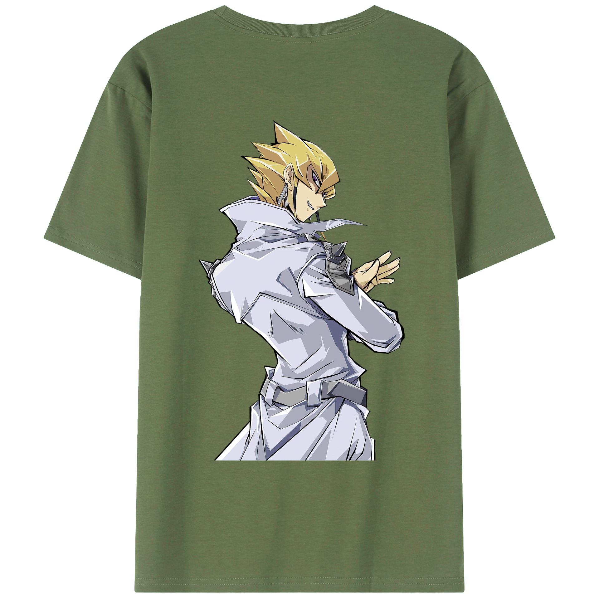 （画像用） 遊☆戯☆王 Yu-Gi-Oh! 綿100％ メンズ半袖Tシャツ（バックプリント） 通気性